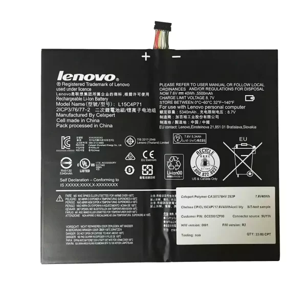 Laptop akkumulátort az LENOVO Miix 700-12ISK