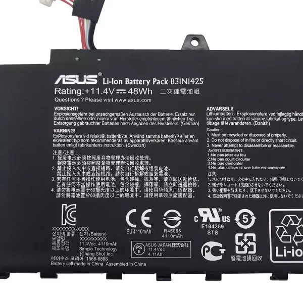 Laptop akkumulátort az ASUS B31N1425 - Image 3