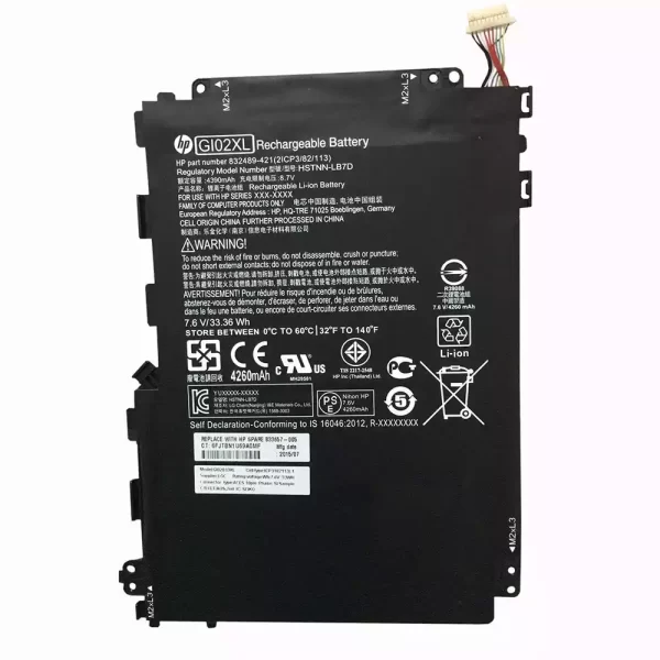 Laptop akkumulátort az HP Pavilion x2 12-b020nr