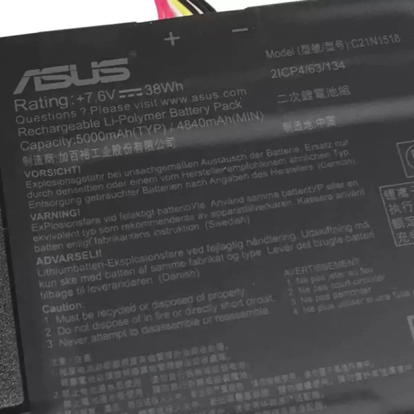 Laptop akkumulátort az ASUS C21N1518 - Image 3