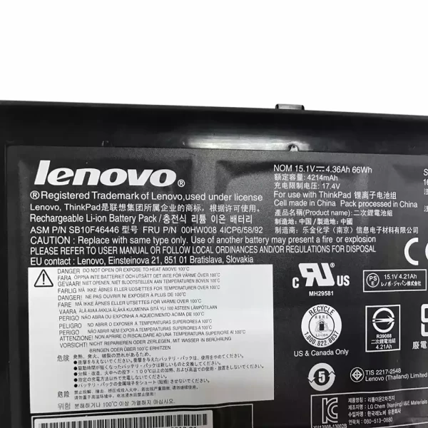 Laptop akkumulátort az LENOVO ThinkPad YOGA 15 - Image 3