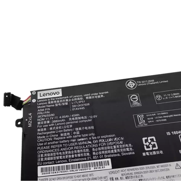 Laptop akkumulátort az Lenovo L17C3P51,L17C3P52 - Image 3