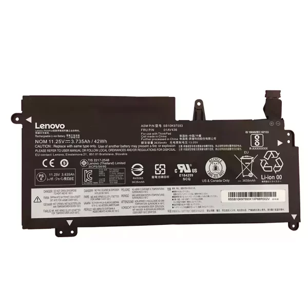 Laptop akkumulátort az LENOVO SB10K97593,01AV436