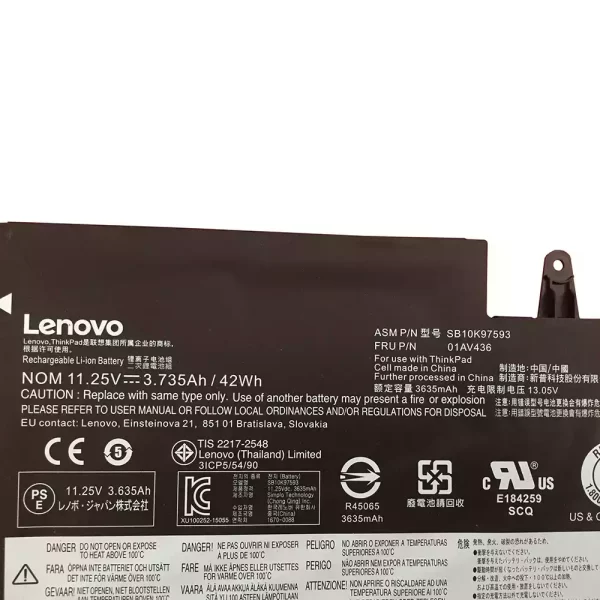Laptop akkumulátort az LENOVO SB10K97593,01AV436 - Image 3