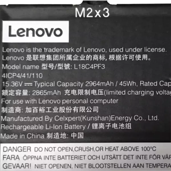 Laptop akkumulátort az LENOVO L18C4PF3 - Image 2
