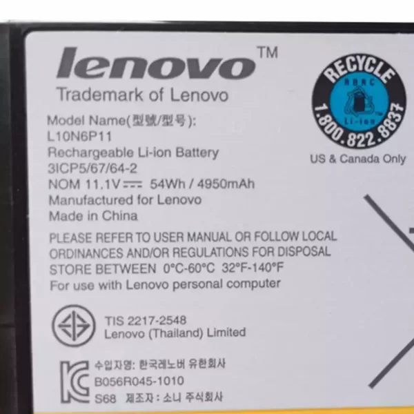 Laptop akkumulátort az LENOVO L10N6P11,L10C4P11 - Image 3
