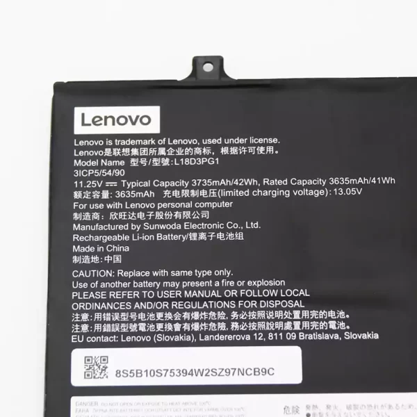 Laptop akkumulátort az LENOVO L18D3PG1 - Image 3