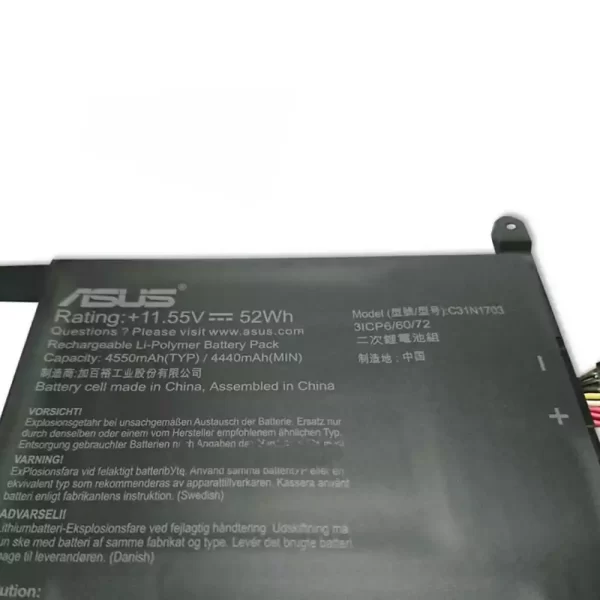 Laptop akkumulátort az ASUS C31N1703 - Image 3