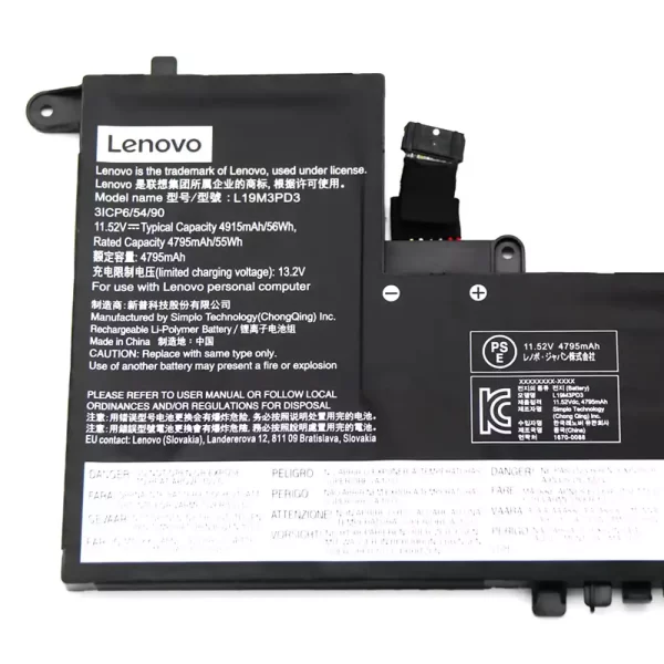 Laptop akkumulátort az LENOVO L19D3PD3,L19M3PD3,L19L3PD3 - Image 3