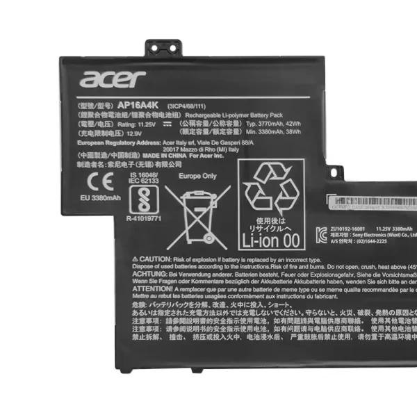 Laptop akkumulátort az ACER AP16A4K - Image 3
