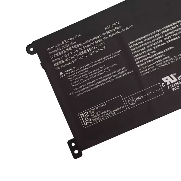 Laptop akkumulátort az Hasee SIMPLO SQU-1716,916QA107H - Image 3