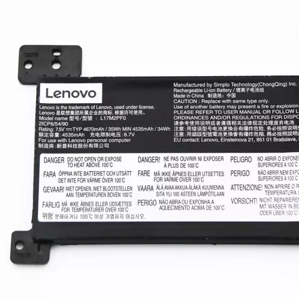 Laptop akkumulátort az LENOVO L17M2PF0 L17L2PF0 L17M2PF1 - Image 3