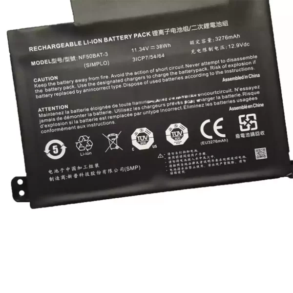 Laptop akkumulátort az CLEVO NF50BAT-3,6-87-N50VS-31E00 - Image 3