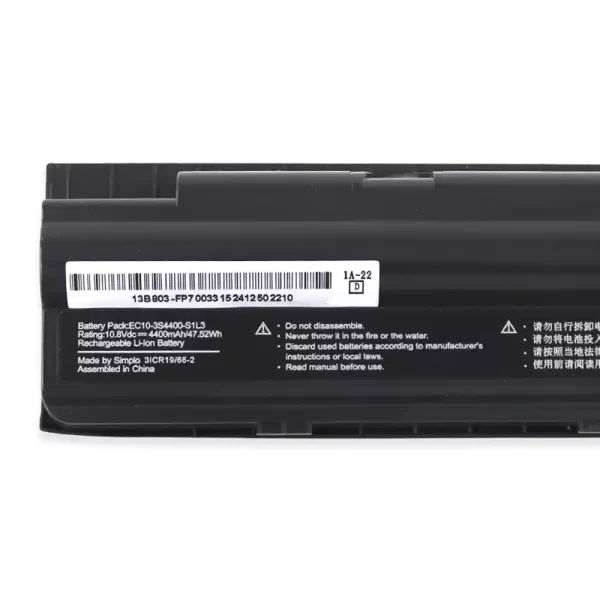 Laptop akkumulátort az EC10-3S4400-S1L3 EC10-3S4400-G1L3,EC10-3S4400-S4N3,EC10-3S4400-S1N3,EC10-3S5200-S1L5 - Image 3