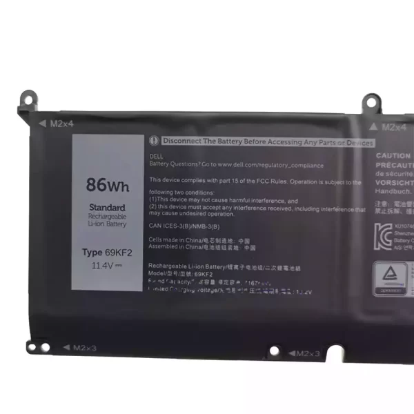 Laptop akkumulátort az Dell 70N2F,M59JH - Image 3