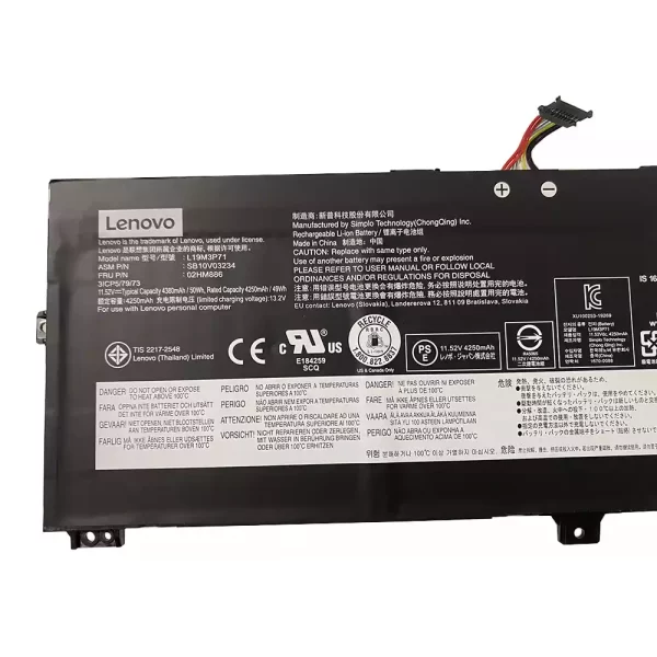 Laptop akkumulátort az LENOVO L19M3P71 SB10V03234 02HM886 - Image 3