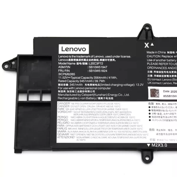 Laptop akkumulátort az LENOVO L20C3P72 L20M3P72 L20D3P72 - Image 3