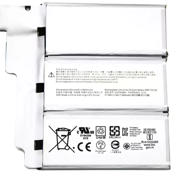 Laptop akkumulátort az G3HTA049H Microsoft Surface Book 2nd 13.5 inch 1835 Keyboard - Image 3
