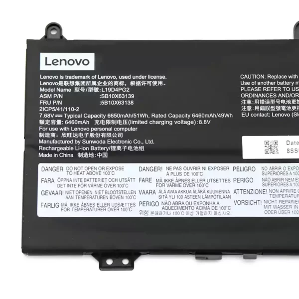 Laptop akkumulátort az LENOVO L19D4PG2 - Image 3