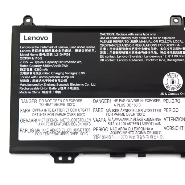 Laptop akkumulátort az LENOVO L21C4PG4,L21D4PG4,L21L4PG4,L21M4PG4 - Image 3