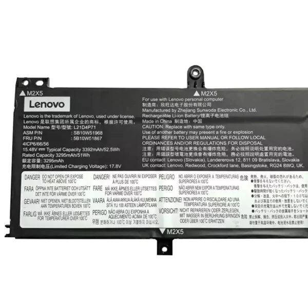 Laptop akkumulátort az LENOVO L21D4P71 L21C4P71 L21L4P71 L21M4P71 - Image 3