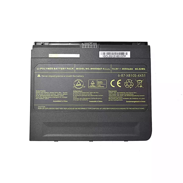 Laptop akkumulátort az CLEVO 6-87-X810S-4X5 6-87-M980S-4X51,X8100 M980NU