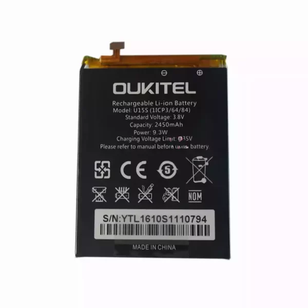 Mobiltelefon akkumulátort alkalmas OUKITEL U15S