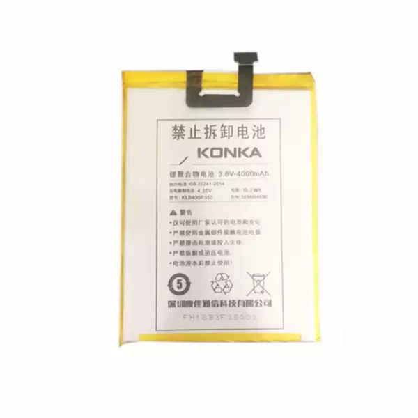 Mobiltelefon akkumulátort KLB400P353 alkalmas KONKA E1