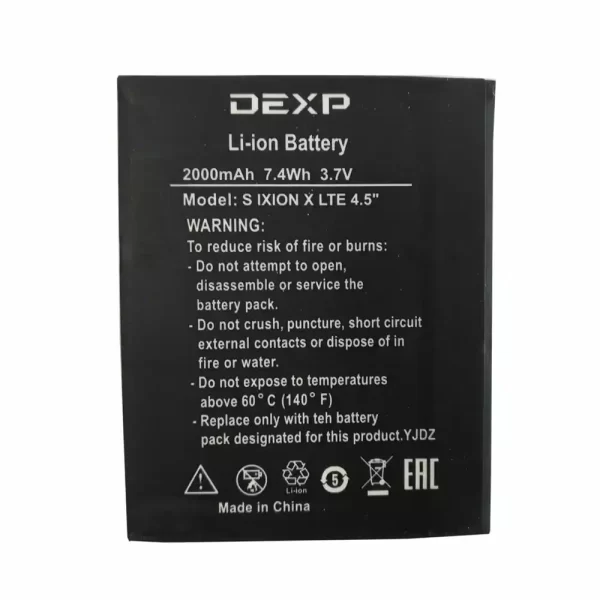 Mobiltelefon akkumulátort alkalmas DEXP Ixion S Ixion X LTE 4.5''
