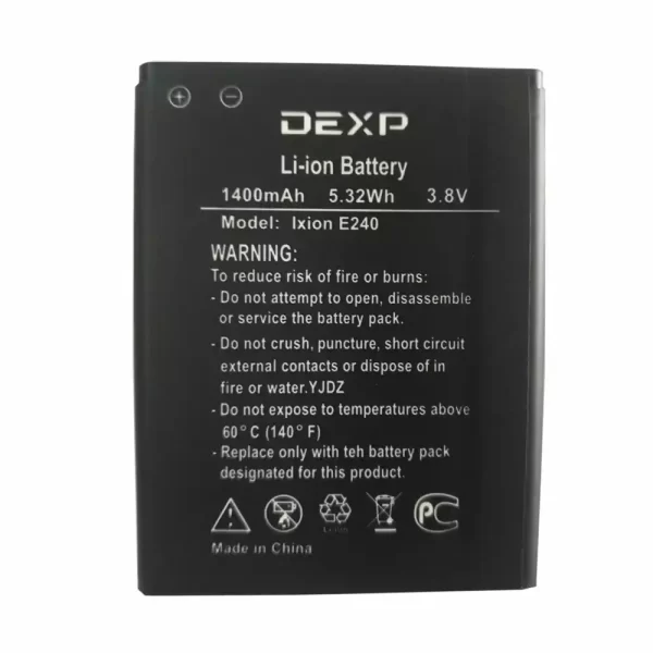 Mobiltelefon akkumulátort alkalmas DEXP Ixion E240