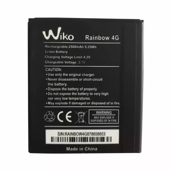 Mobiltelefon akkumulátort alkalmas Wiko Rainbow 4G