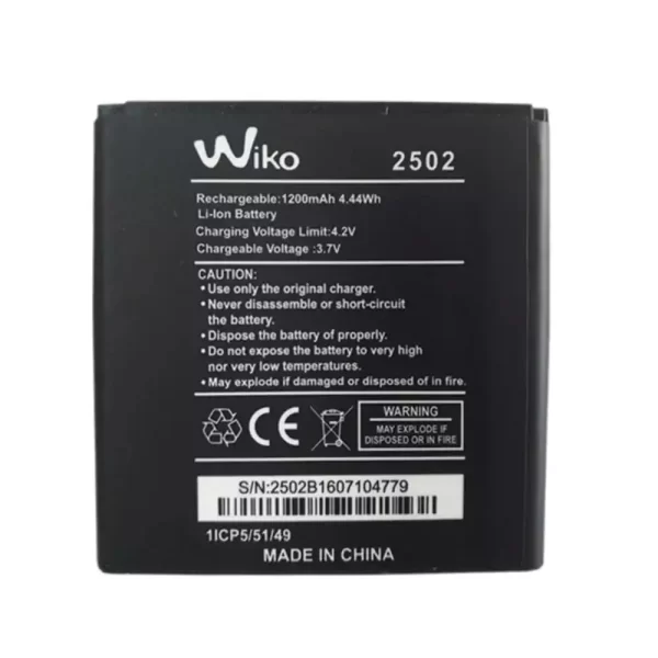 Mobiltelefon akkumulátort alkalmas Wiko 2502