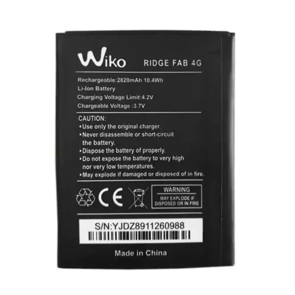 Mobiltelefon akkumulátort alkalmas Wiko RIDGE FAB 4G