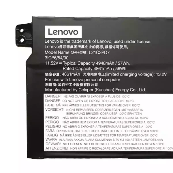 Laptop akkumulátort az LENOVO L21C3PD7 L21M3PD7 - Image 3