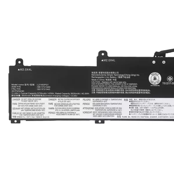 Laptop akkumulátort az LENOVO L21L3PG1 L21M3PG1 L21C3PG1 - Image 3