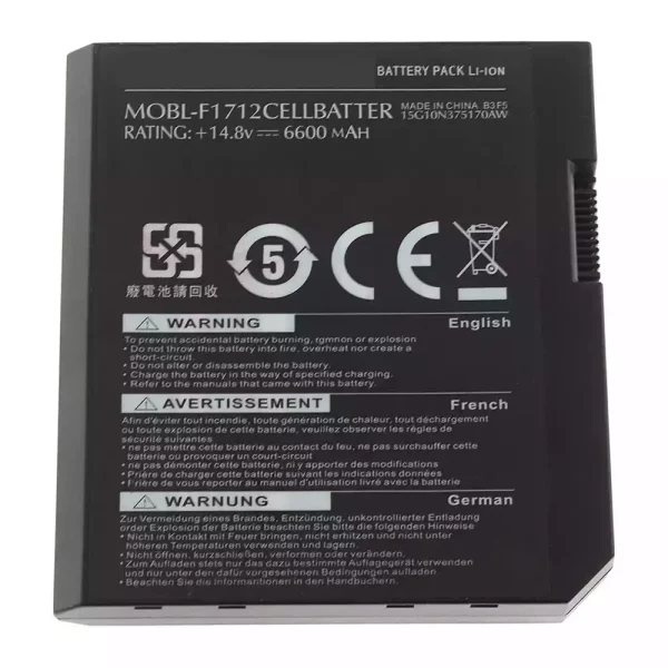 Laptop akkumulátort az DELL Alienware M17x L062056 MOBL-F1712CELL