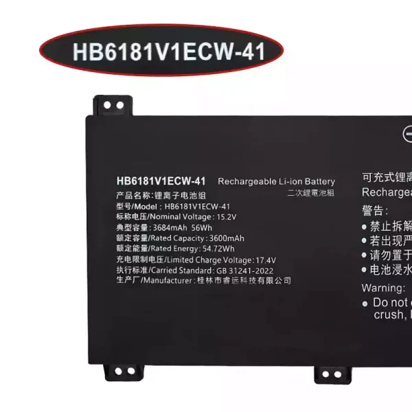 Laptop akkumulátort az HUAWEI HB6181V1ECW-41 - Image 3