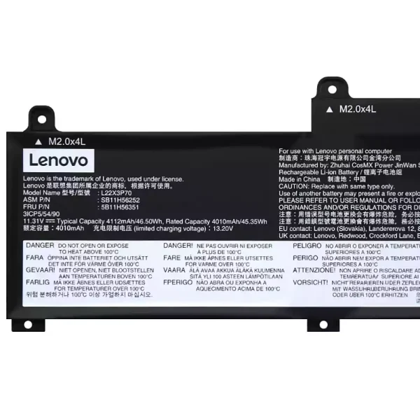 Laptop akkumulátort az LENOVO L22B3P70 L22X3P70 L22M3P70 - Image 3