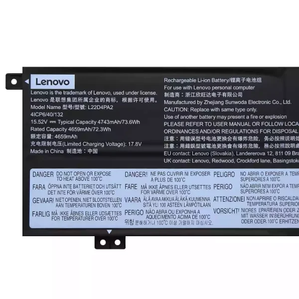 Laptop akkumulátort az LENOVO L22C4PA2 L22D4PA2 L22M4PA2 - Image 3