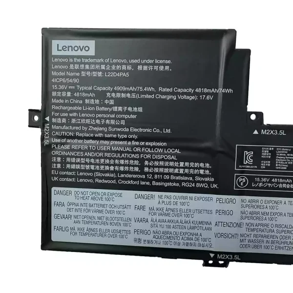 Laptop akkumulátort az LENOVO L22D4PA5 L22C4PA5 L22M4PA5 - Image 3