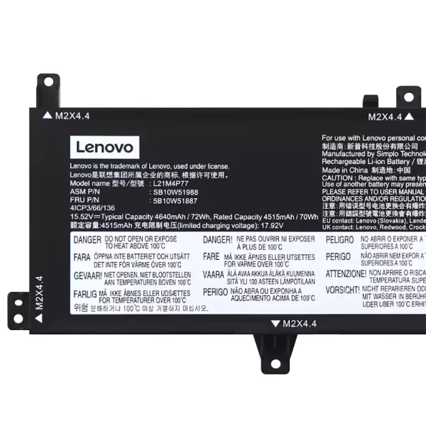 Laptop akkumulátort az LENOVO L21M4P77 L21D4P77 - Image 3