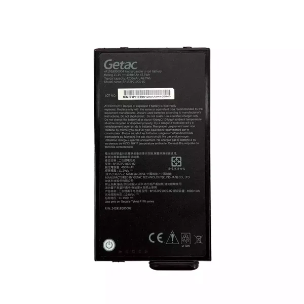 Laptop akkumulátort az Getac BP3S2P2100S-02 BP3S1P2680B Getac F110