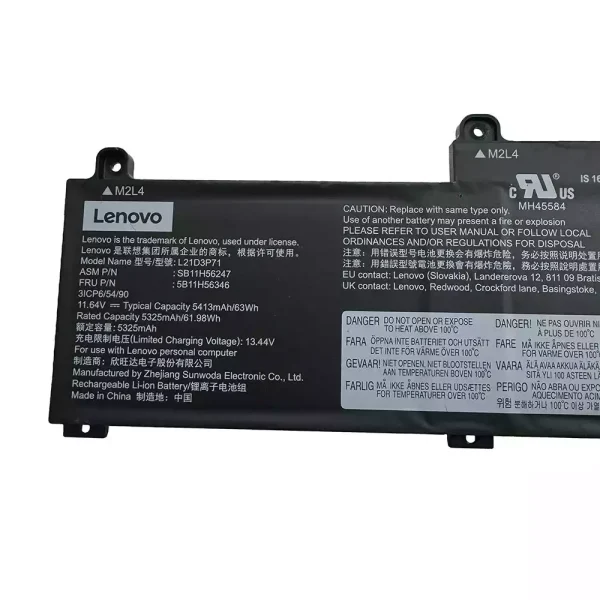 Laptop akkumulátort az Lenovo L21D3P71 SB11H56247 5B11H56346 - Image 3