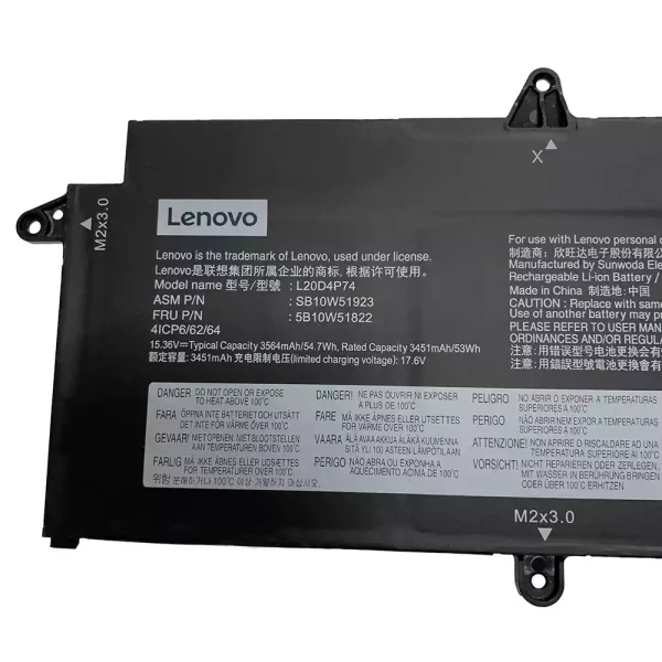 Laptop akkumulátort az LENOVO L20M4P74 L20C4P74 - Image 2