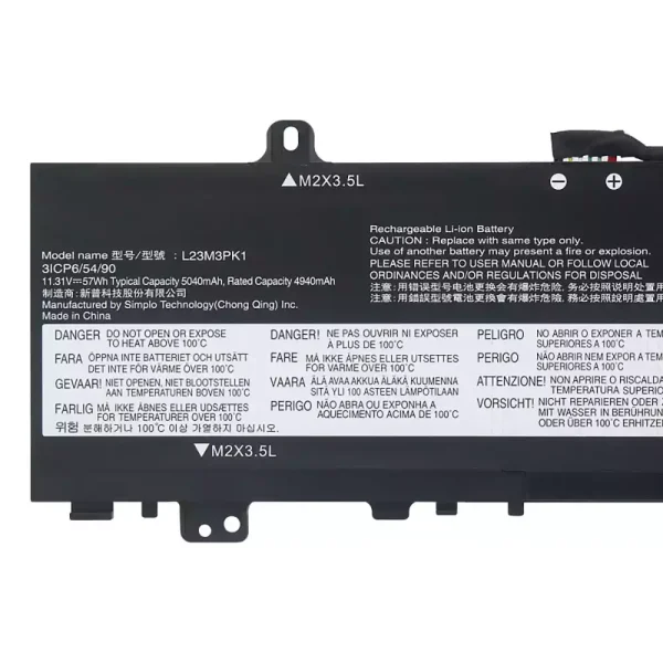 Laptop akkumulátort az LENOVO L23M3PK1 L23X3PK1 L23B3PK1 L23D3PK1 L23C3PK1 - Image 3