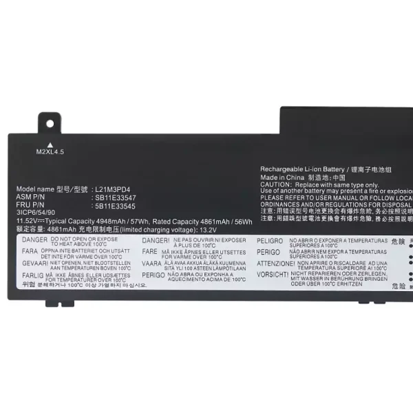 Laptop akkumulátort az LENOVO L21M3PD4 - Image 3