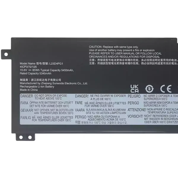 Laptop akkumulátort az LENOVO L23N4PG1 L23X4PG1 L23D4PG1 - Image 3