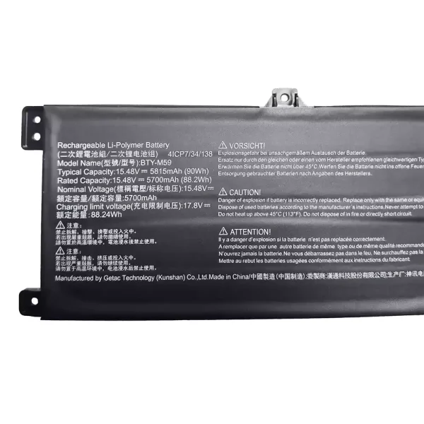 Laptop akkumulátort az MSI BTY-M59 - Image 2