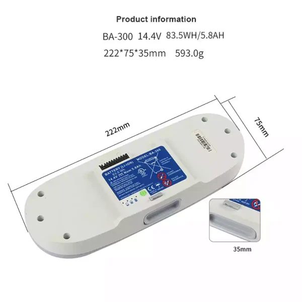 Akkumulátor/akku az Inogen BA-200 BA-300 BA-400 BA-500 - Image 2