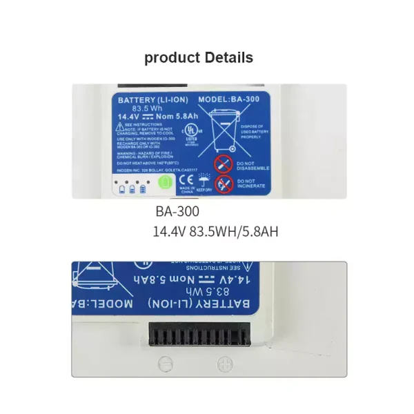 Akkumulátor/akku az Inogen BA-200 BA-300 BA-400 BA-500 - Image 3